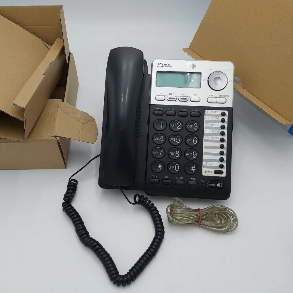 AT&T ML17929 2-Line Corded Speakerphone with Caller ID and Call Waiting - Black